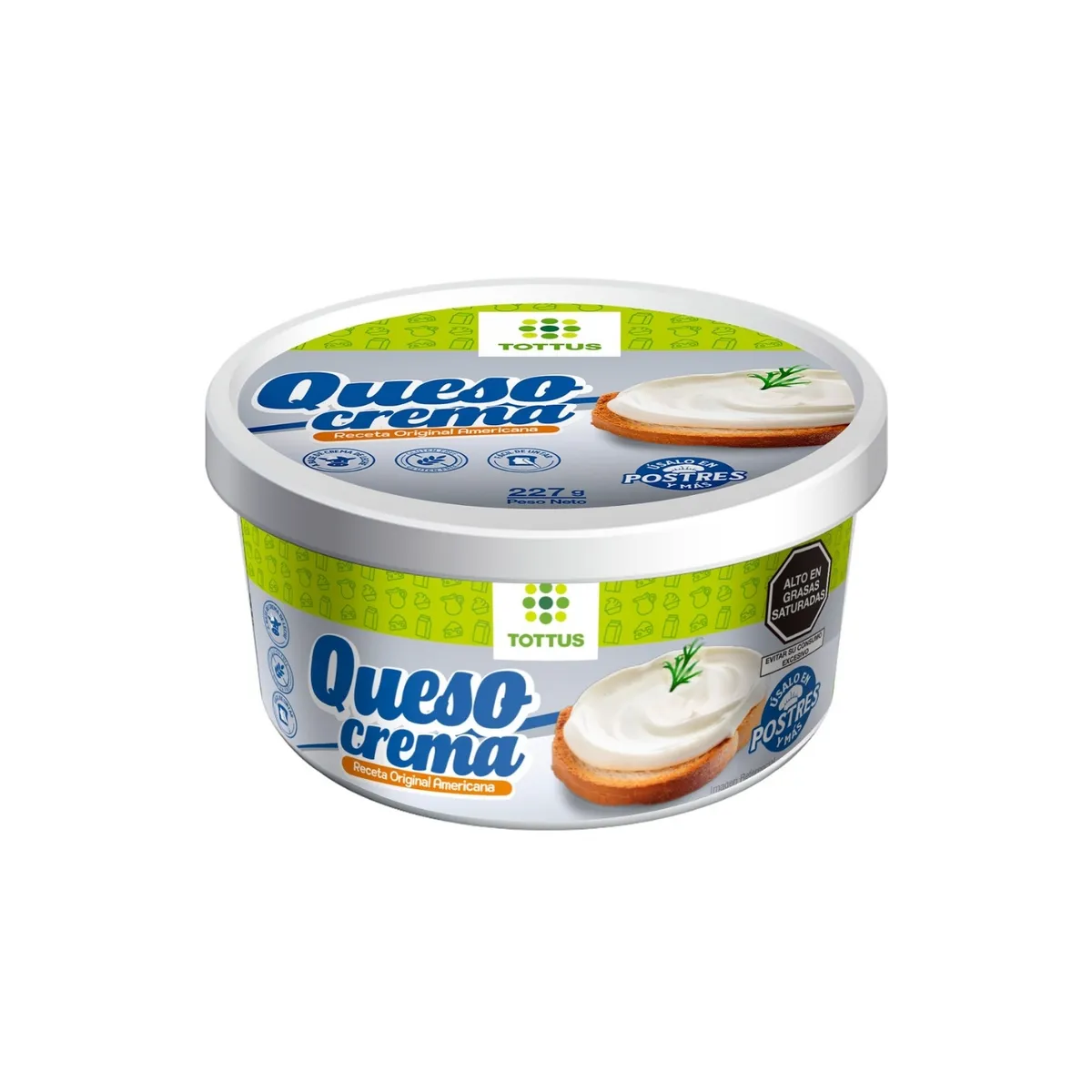 TOTTUS - Queso Crema Tottus Envase 227 g