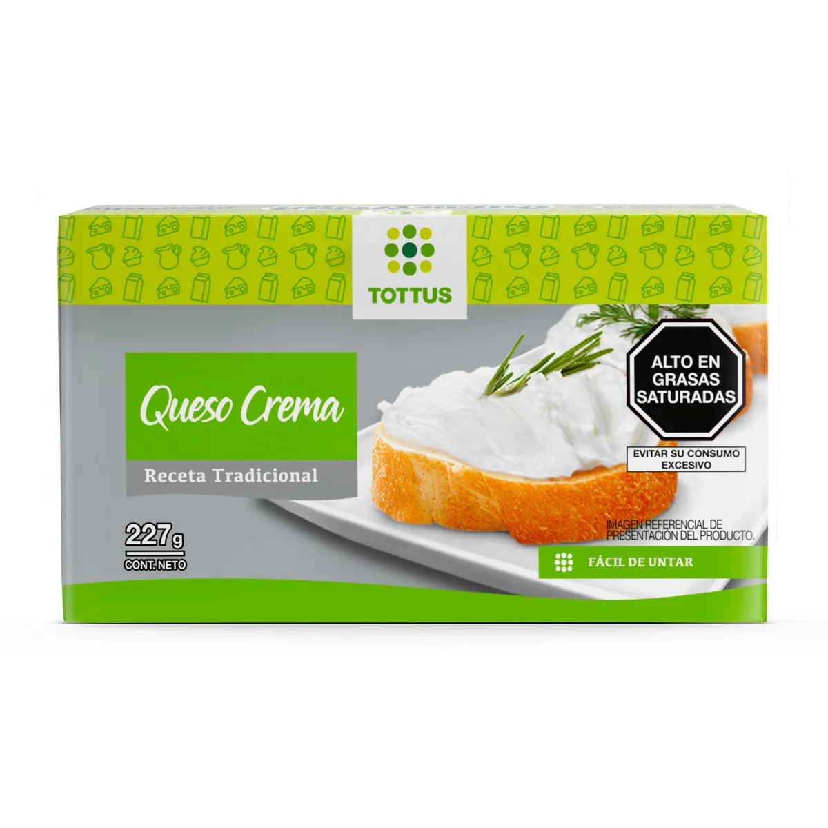 TOTTUS - Queso Crema Tottus Empaque 227 g