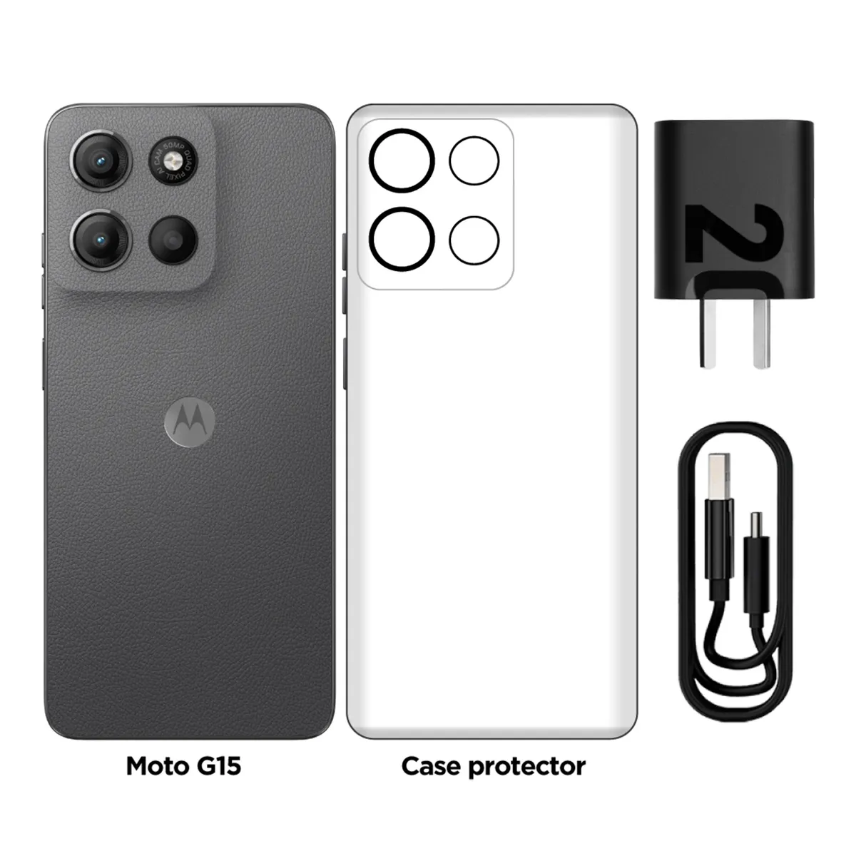 Motorola - Smartphone Moto G15 4+256GB Gris