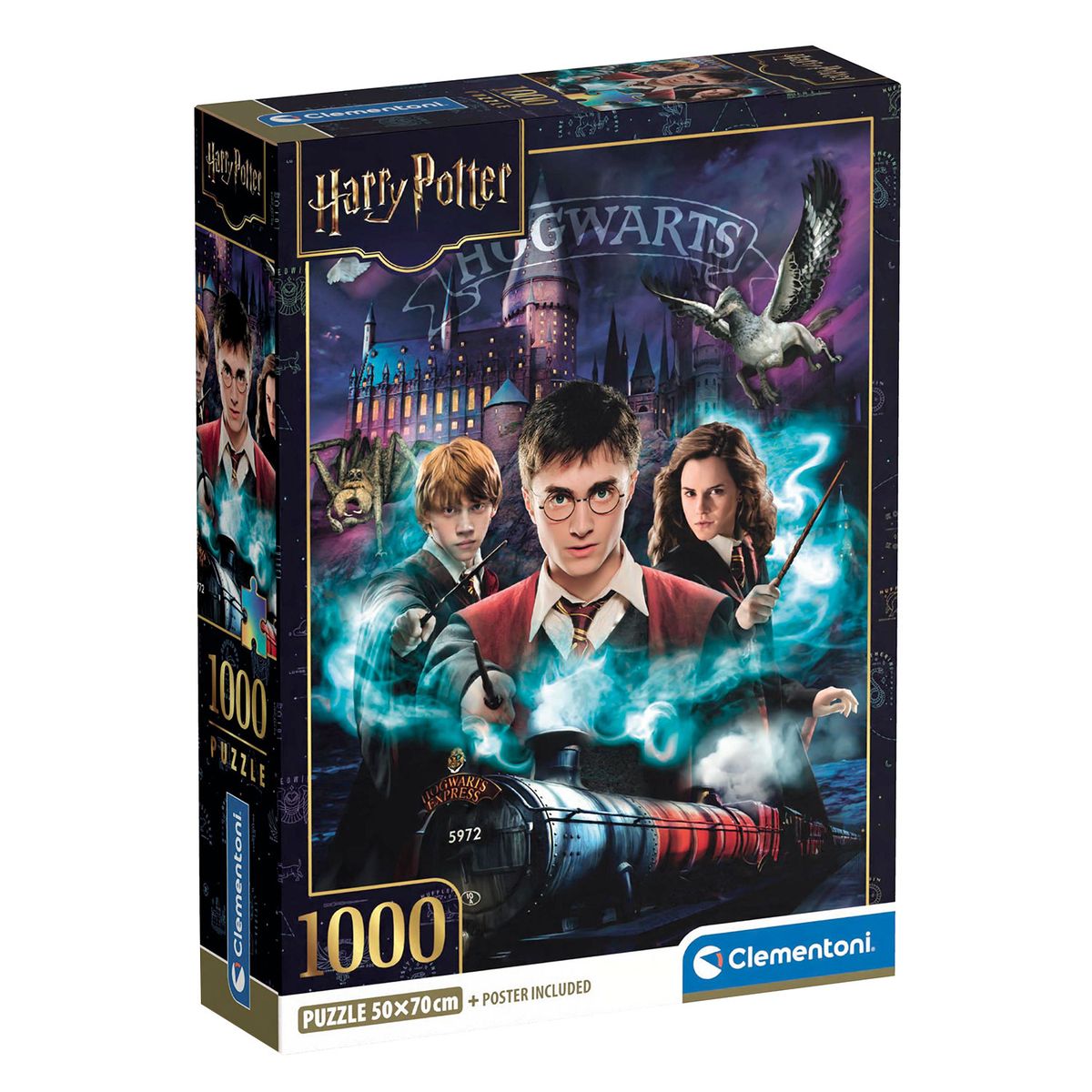 CLEMENTONI - Rompecabezas Harry Potter Compacto 1000 Pzas