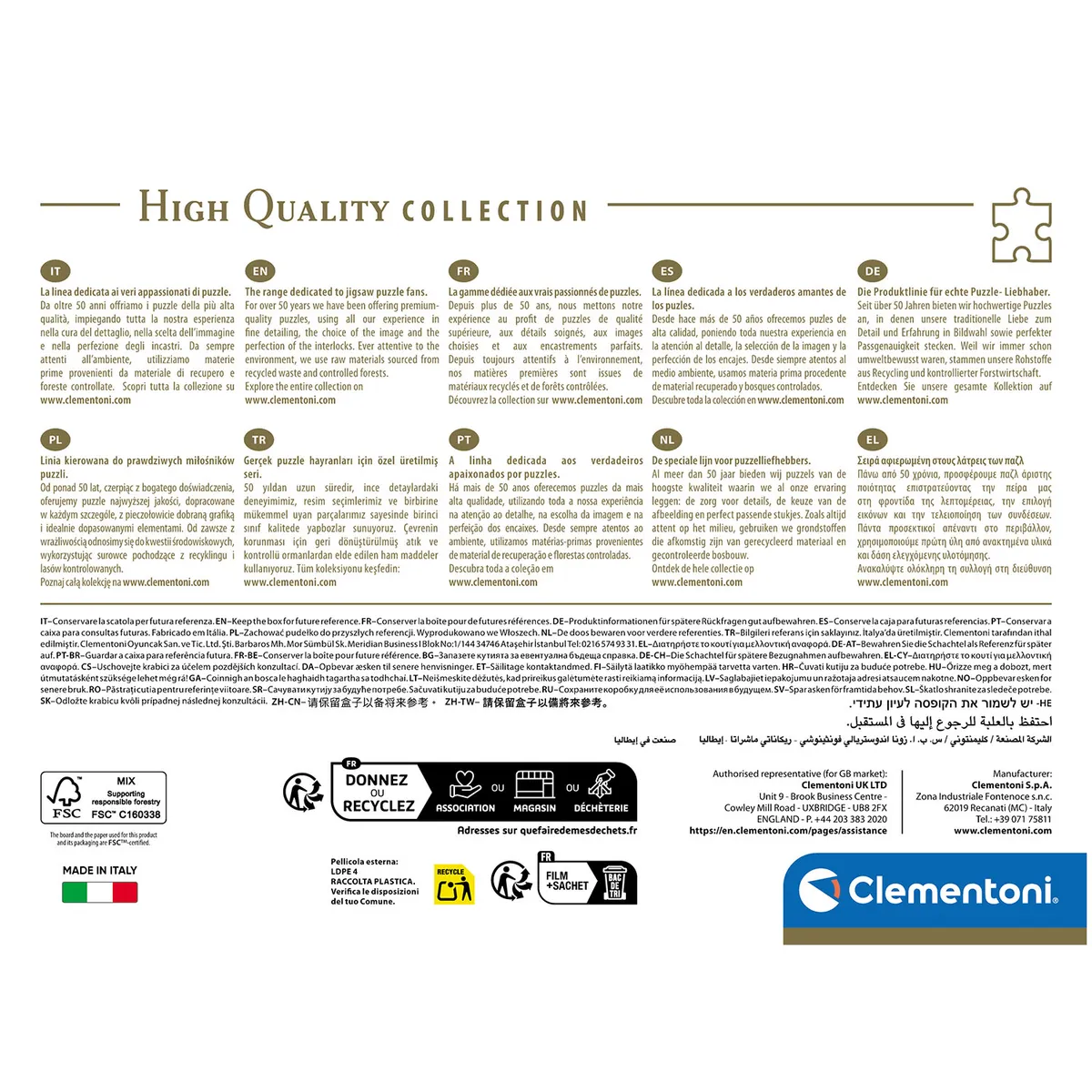 CLEMENTONI - Rompecabezas Peanuts Snoopy 2 1000 Pzas