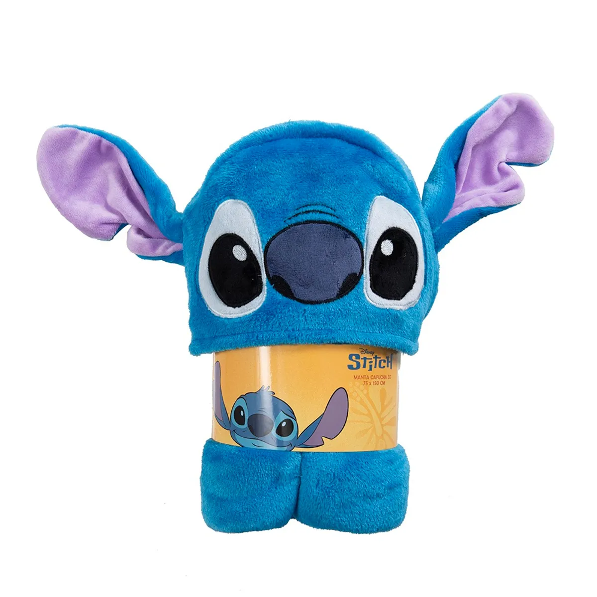 CASA JOVEN - Manta Flannel con Capucha 75x150 cm Stitch