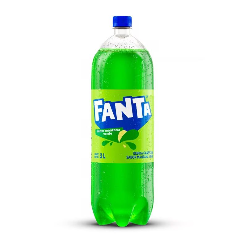 FANTA - Gaseosa Fanta Manzana Verde Botella 3 L