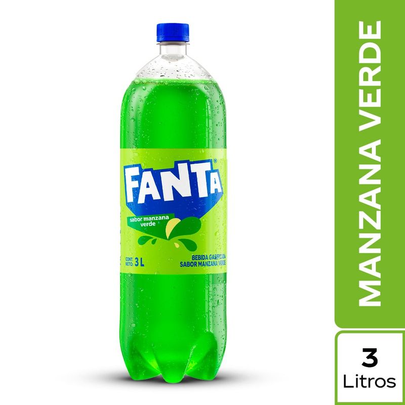 FANTA - BEB GASEOSA FANTA MANZANA VERDE BOT 3L