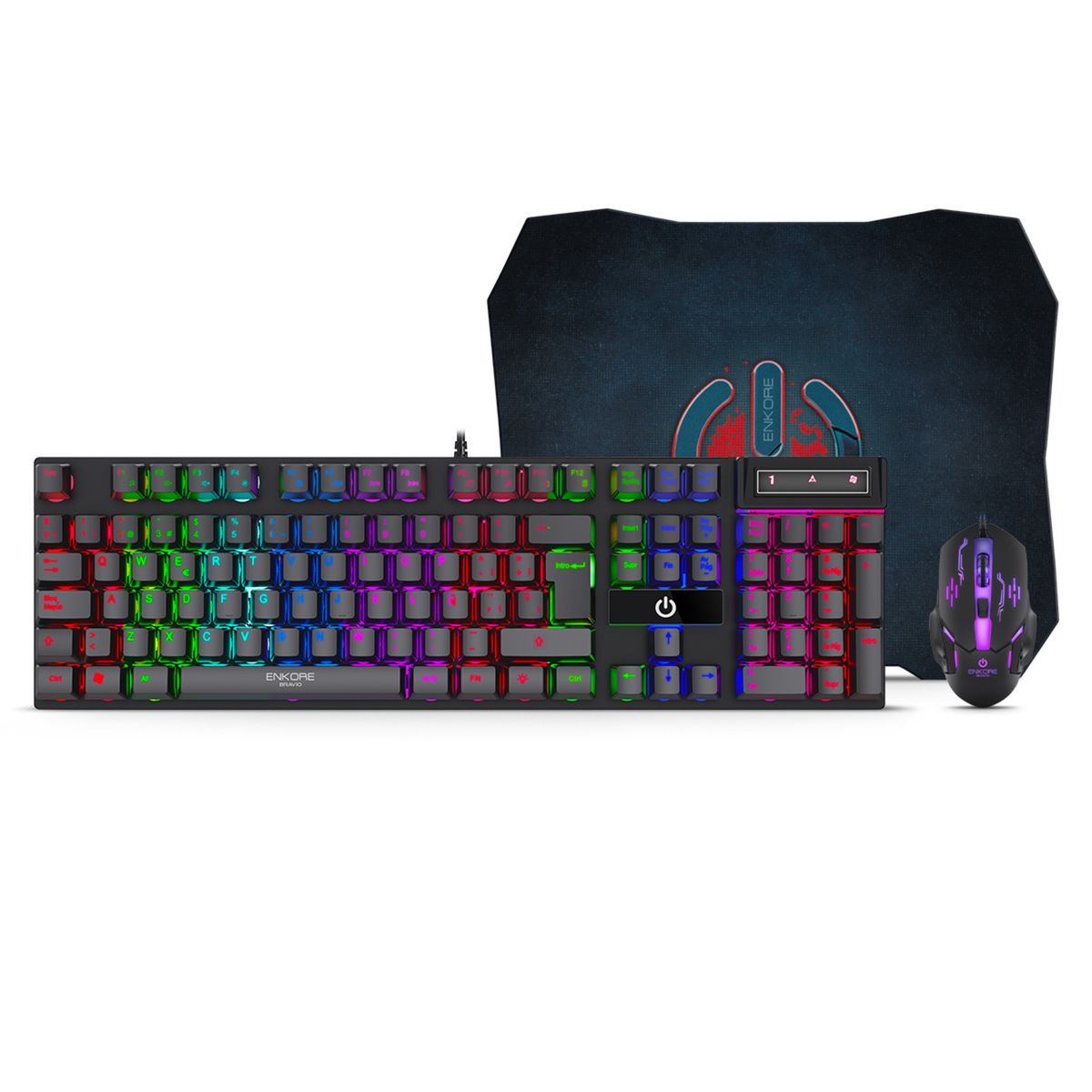 Enkore - Kit Gamer Enkore Teclado Mouse Pad Gamer