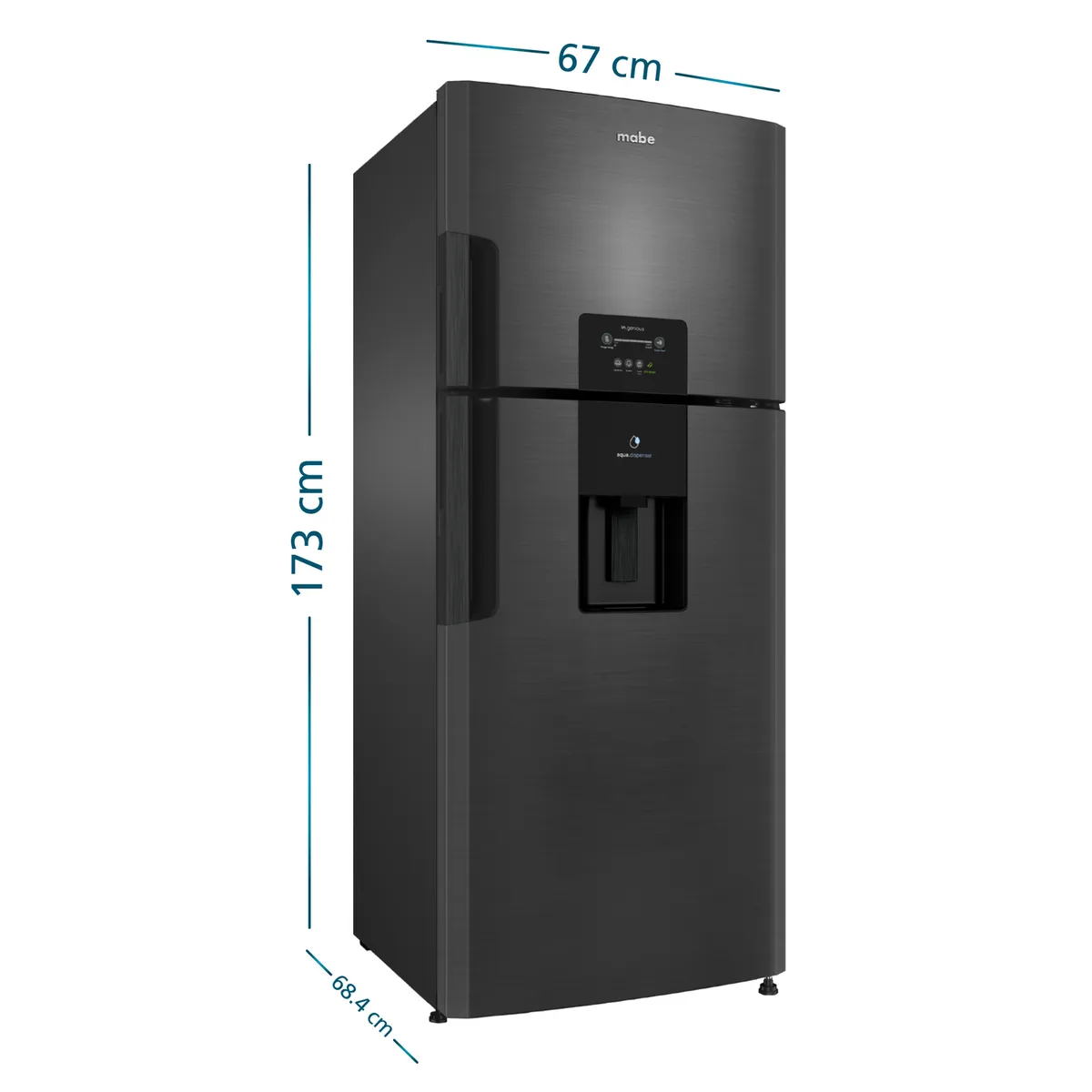 MABE - Refrigeradora No Frost 382 L Netos Black Steel Mabe RMP415ZPC
