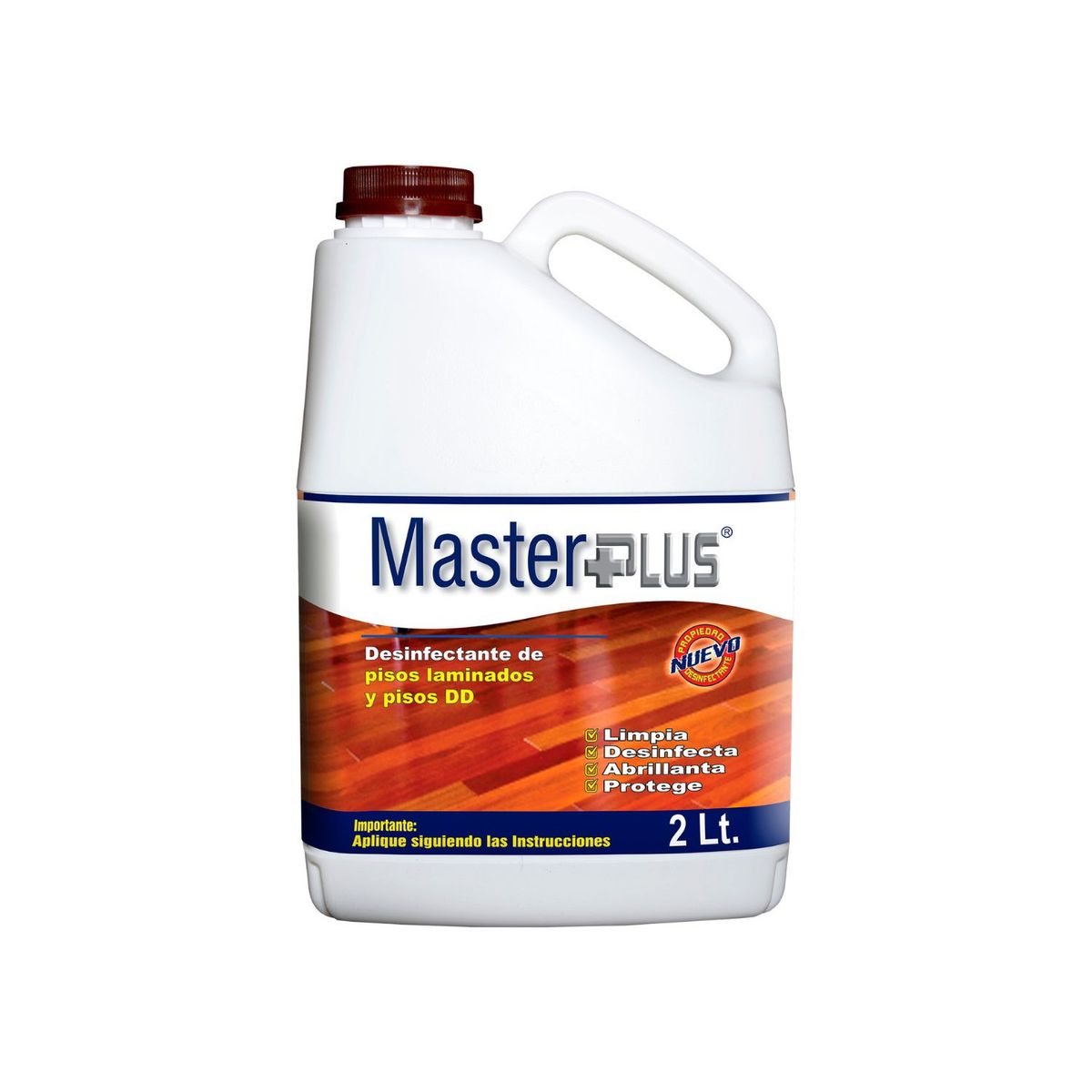 MASTERPLUS - Limpiador Desinfectante Master Plus Pisos Laminados y DD Botella 2 L