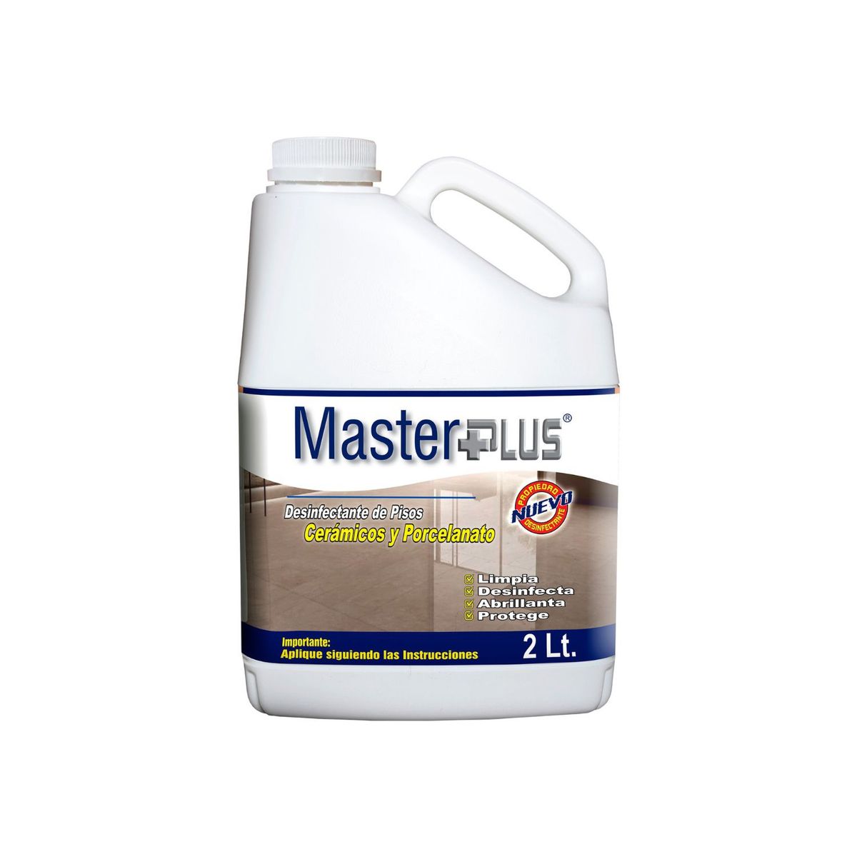 MASTERPLUS - Limpiador Desinfectante Master Plus Pisos Cerámicos Botella 2 L