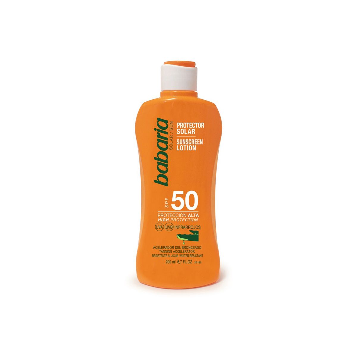 BABARIA - LECHE PROTECT SOLAR ALOE SPF50+ X 200ML