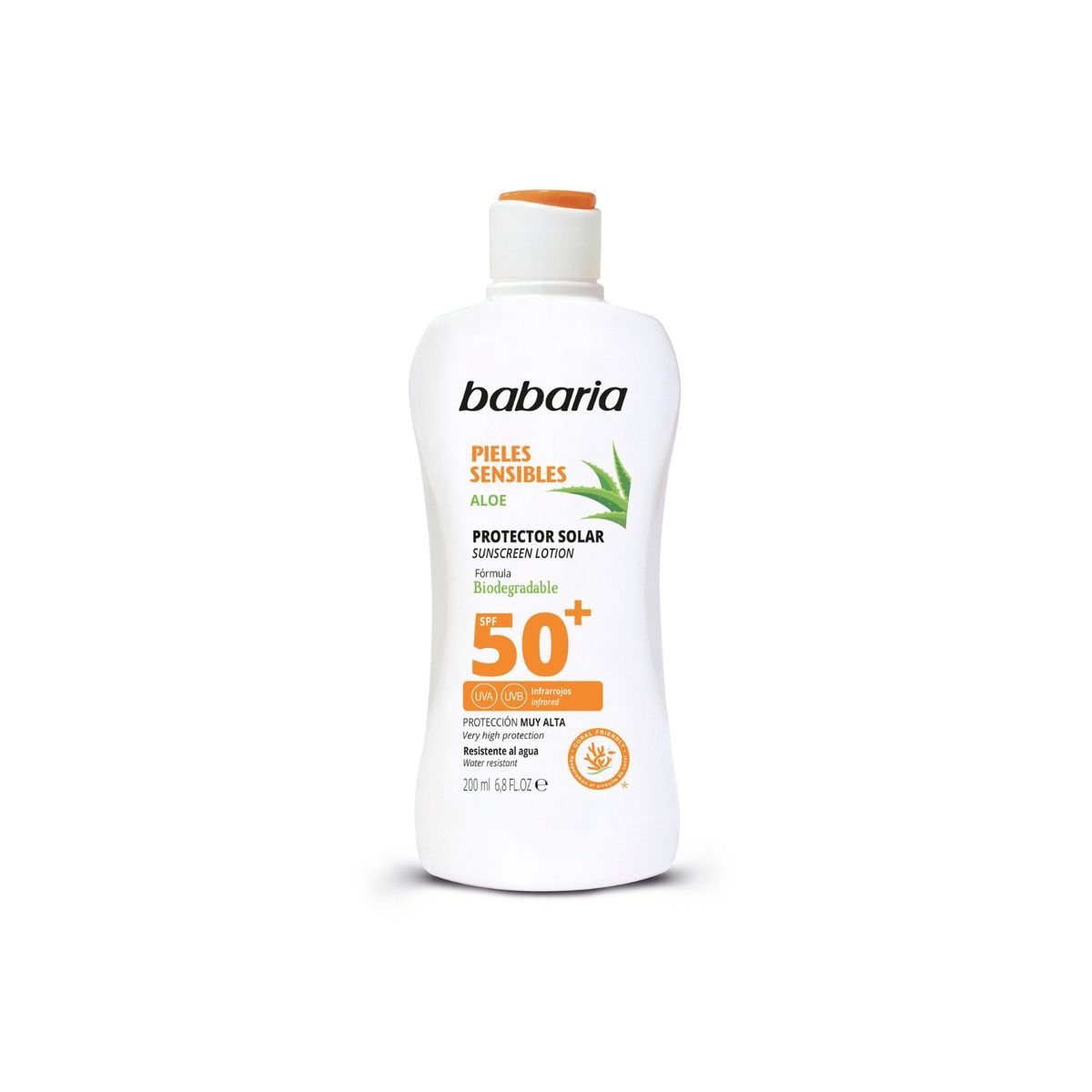 BABARIA - Protector Solar Babaria Piel Sensible SPG50+ Envase 200 mL