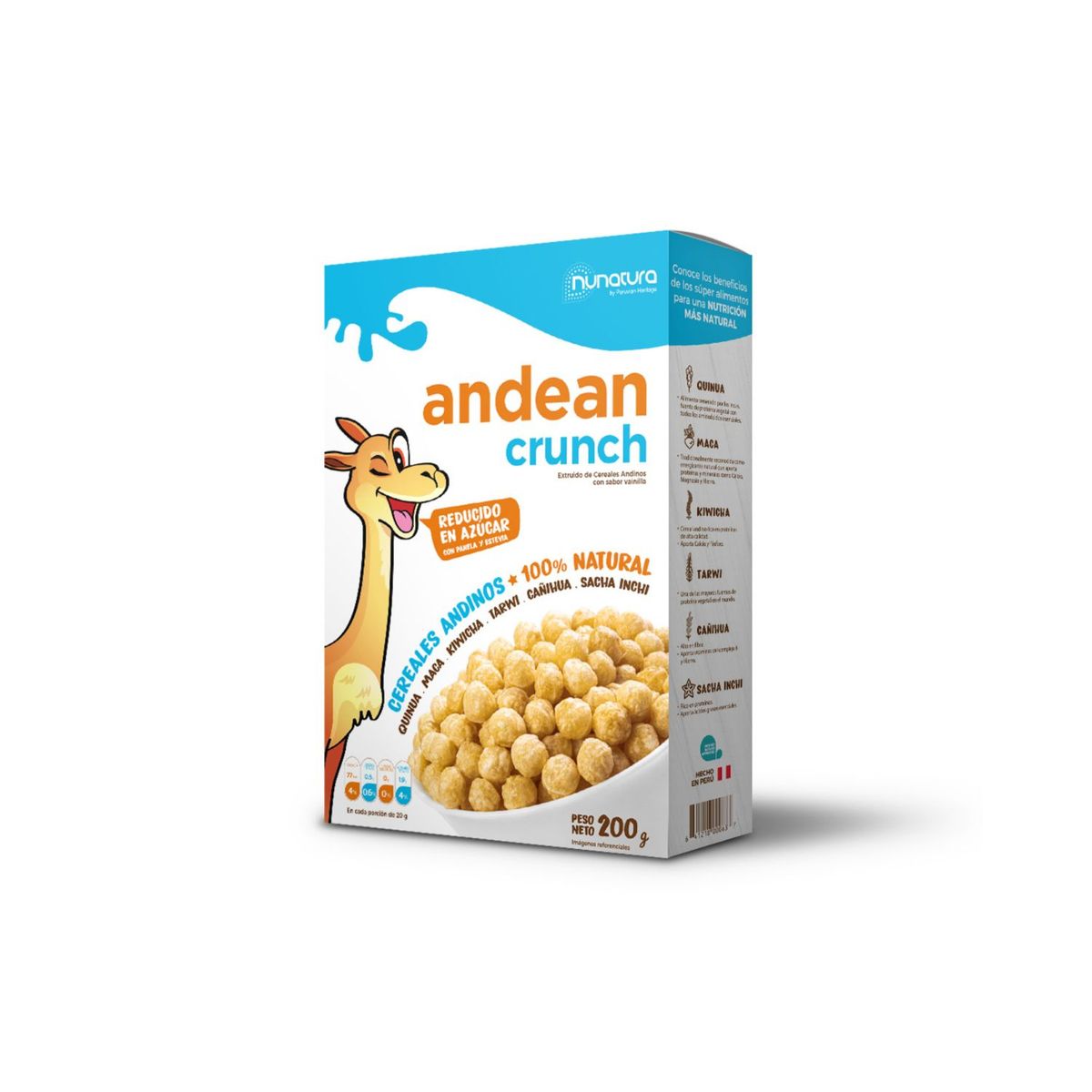 NUNATURA - Cereal Nunatura De Cereales Andinos Vainilla Caja 200 g