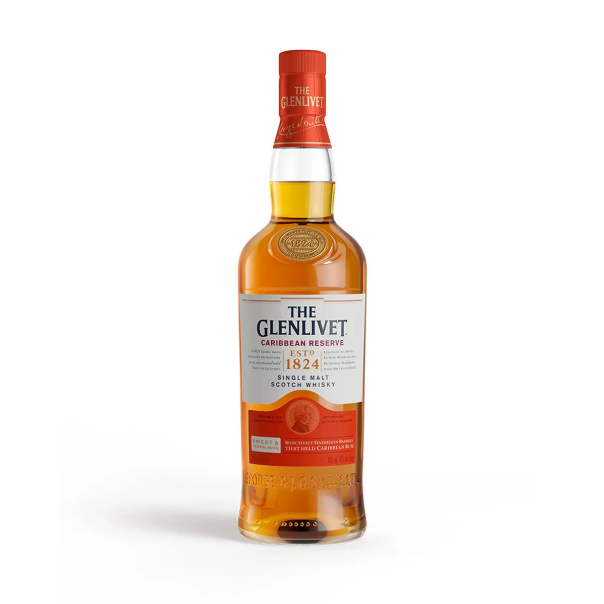 GLENLIVET - Whisky Glenlivet Caribbean Reserve Botella 700 mL