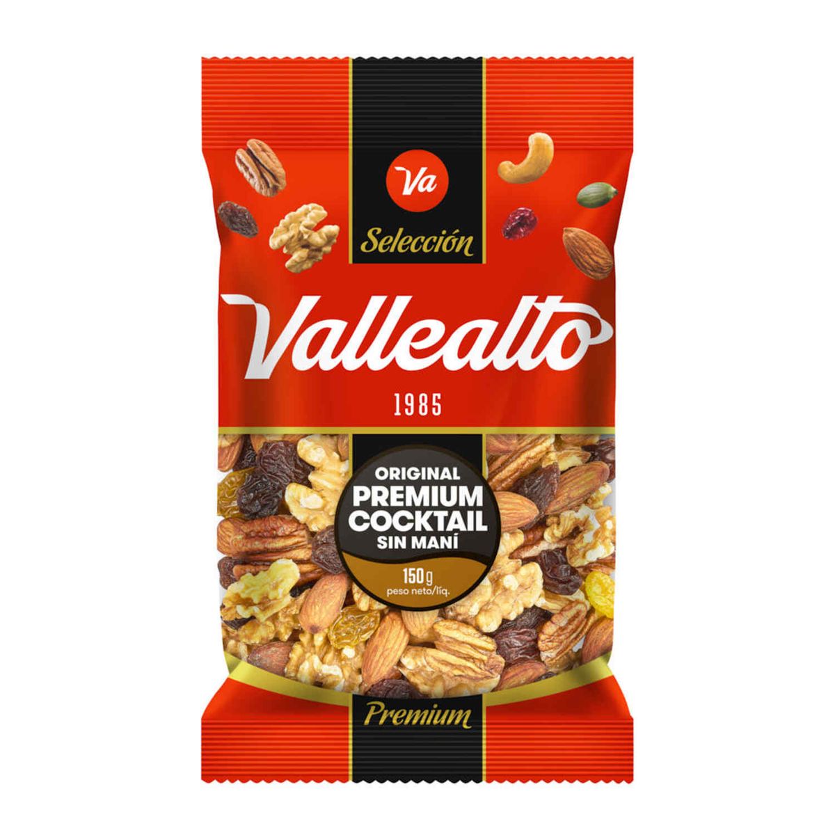 VALLEALTO - Mix Frutos Secos Vallealto Premium Cocktail Bolsa 150 g