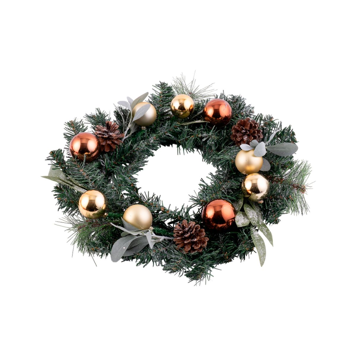 CASA JOVEN - CORONA 45 CM CON FROST Y COLORES PASTEL