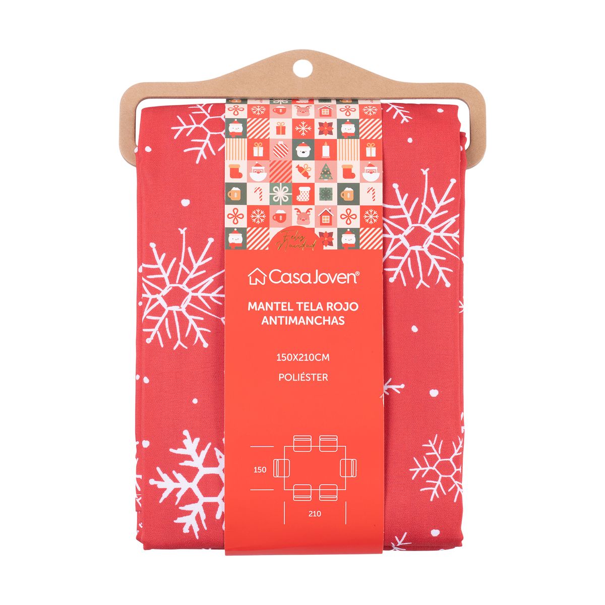 CASA JOVEN - MANTEL TELA ROJO ANTIMANCHAS