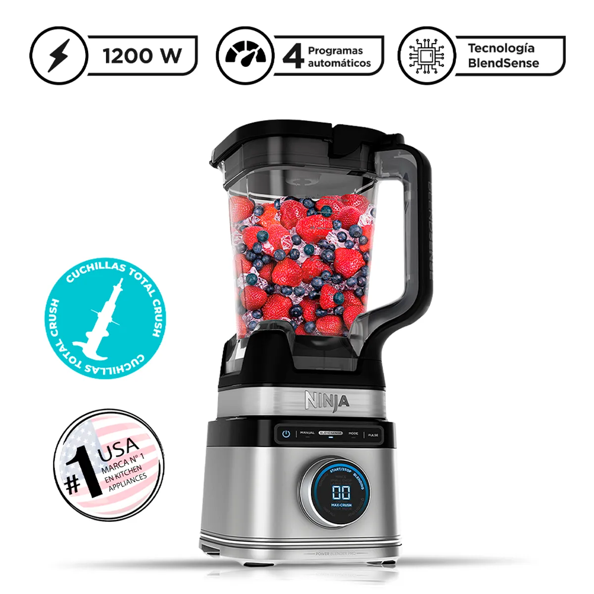 NINJA - Licuadora Detect Pow Pro Blendsense 1200W