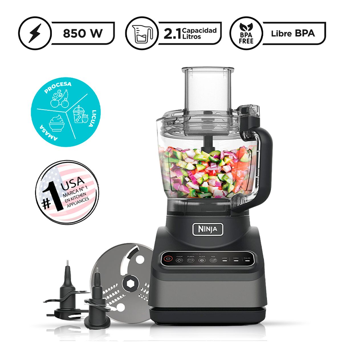 NINJA - Licuadora Ninja BN650EU de Alimentos Profesional 850W