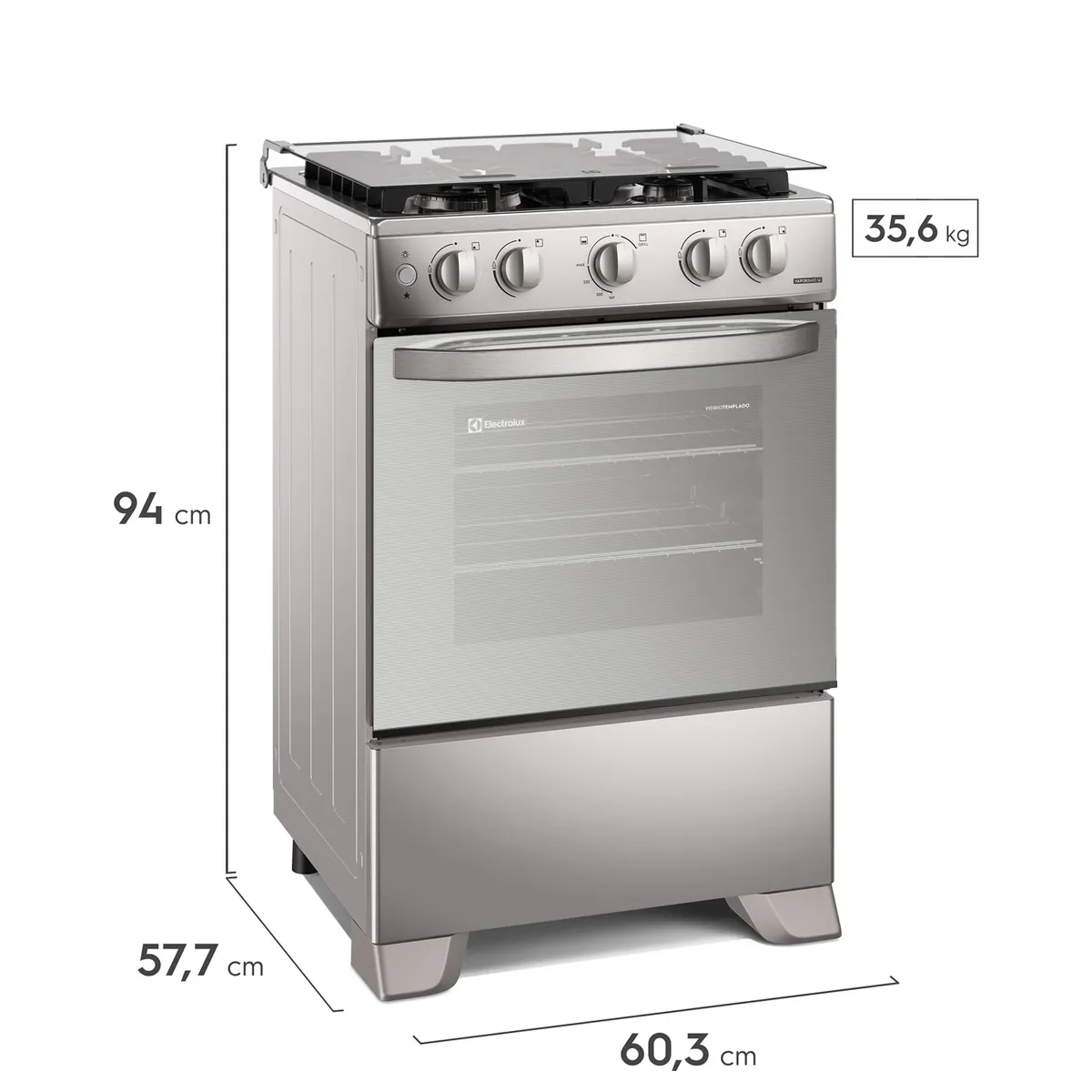 ELECTROLUX - Cocina Gas 4Q Triple Llama 60Cm Fe4Pmr