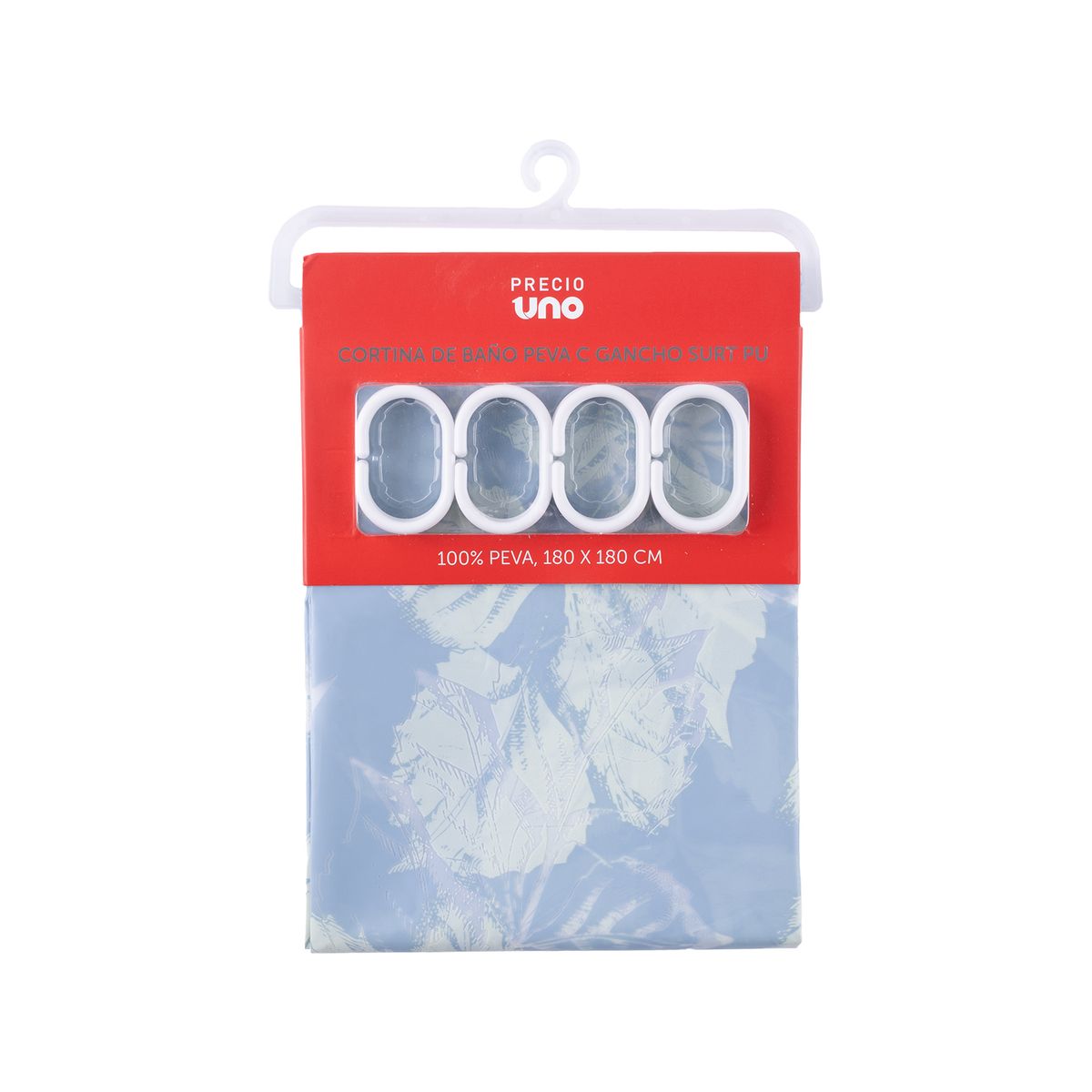 PRECIO UNO - Cortina de Baño Peva C Gancho Surt Pu