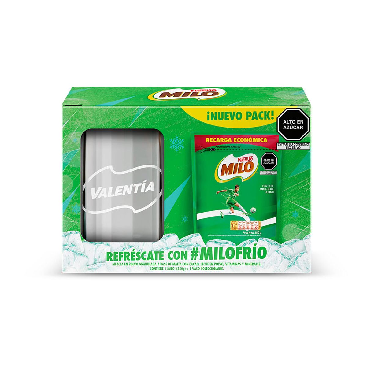 MILO - Mezcla Granulada Milo Doypack 350 g + Vaso