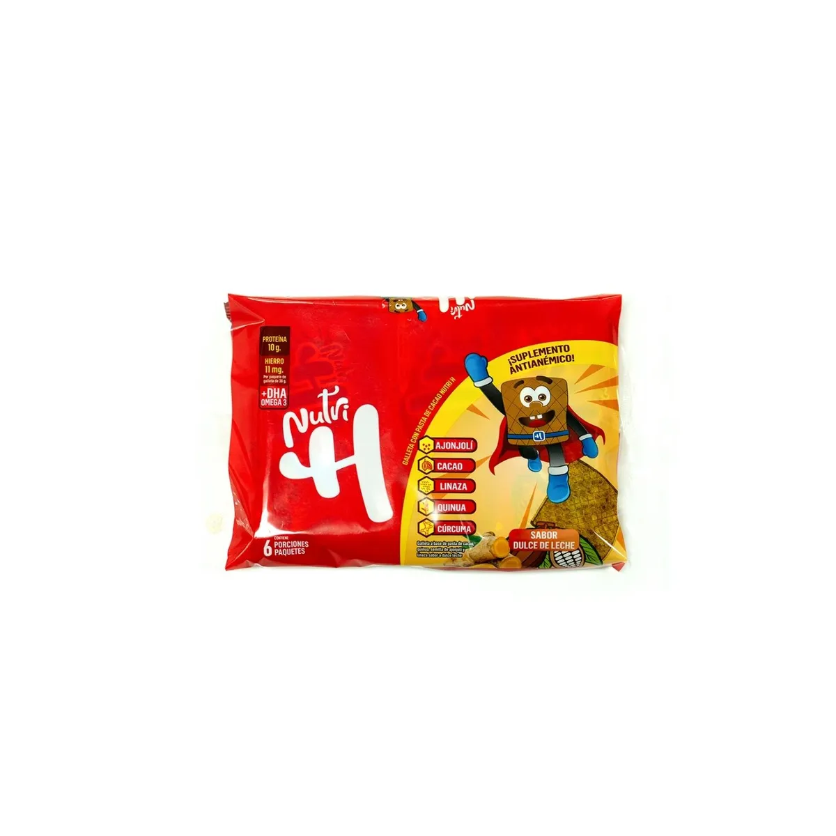 NUTRI H - Galleta Proteica DHA Nutri H Dulce de Leche Empaque 180 g