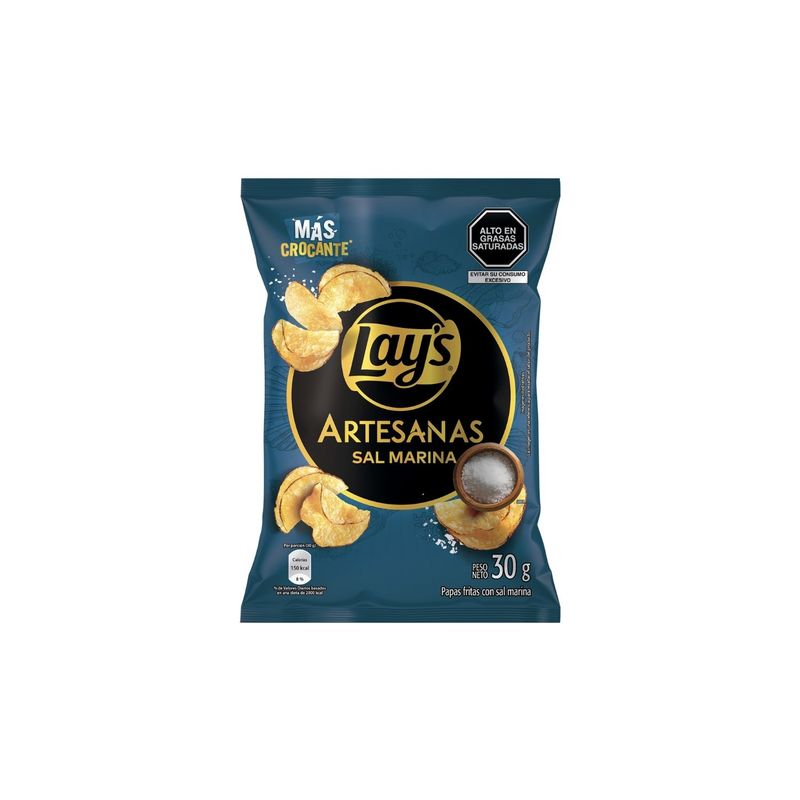 LAYS - Papas Lays Artesanas Sal Marina Bolsa 30 g