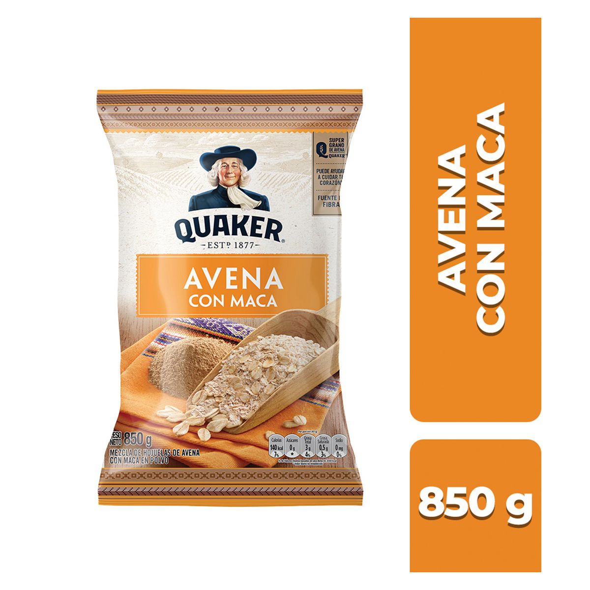 QUAKER - Avena Quaker con Maca Bolsa 850 g