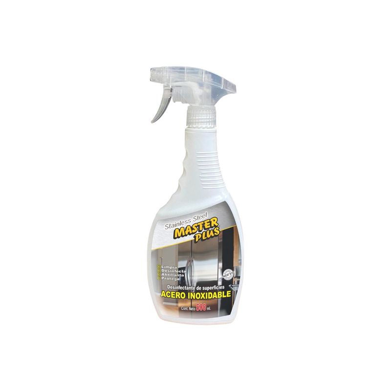 MASTERPLUS - Limpiador Desinfectante Master Plus Acero Inoxidable Envase 500 mL