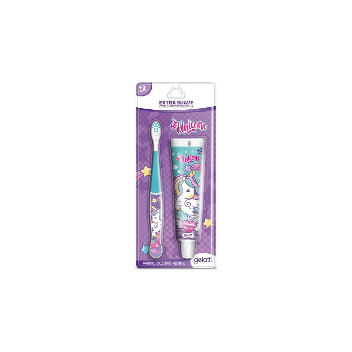 GELATTI - Pack Cepillo Gelatti Unicornio + Gel Dental 50 mL