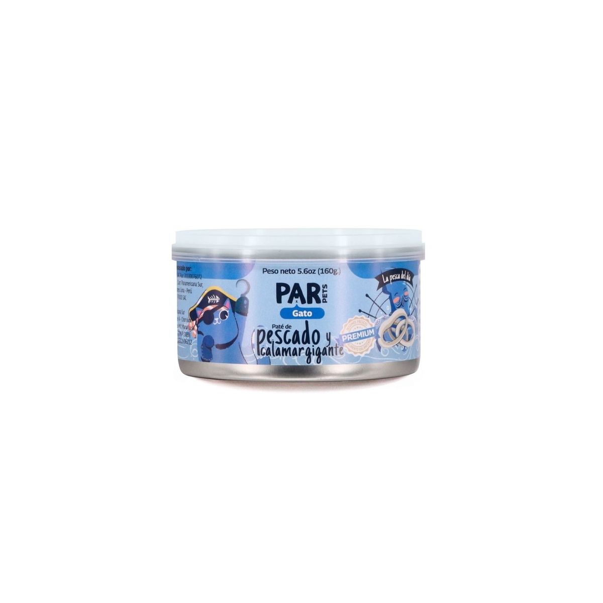 PAR PETS - Paté de Pescado y Calamar  Par Pets Gato Lata 160 g