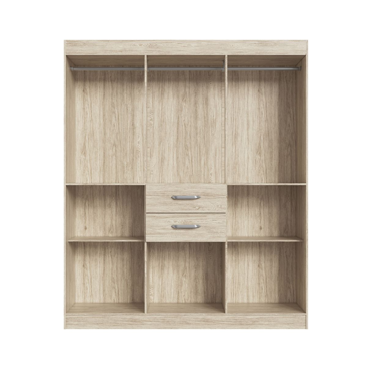 PRECIO UNO - Ropero 6 Puertas 2 Cajones Fendy Amendoa PU