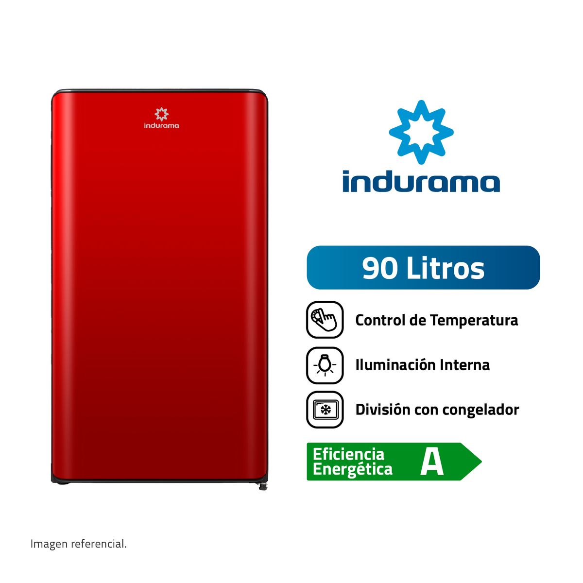 INDURAMA - Frigobar 90 L RI-109R Rojo