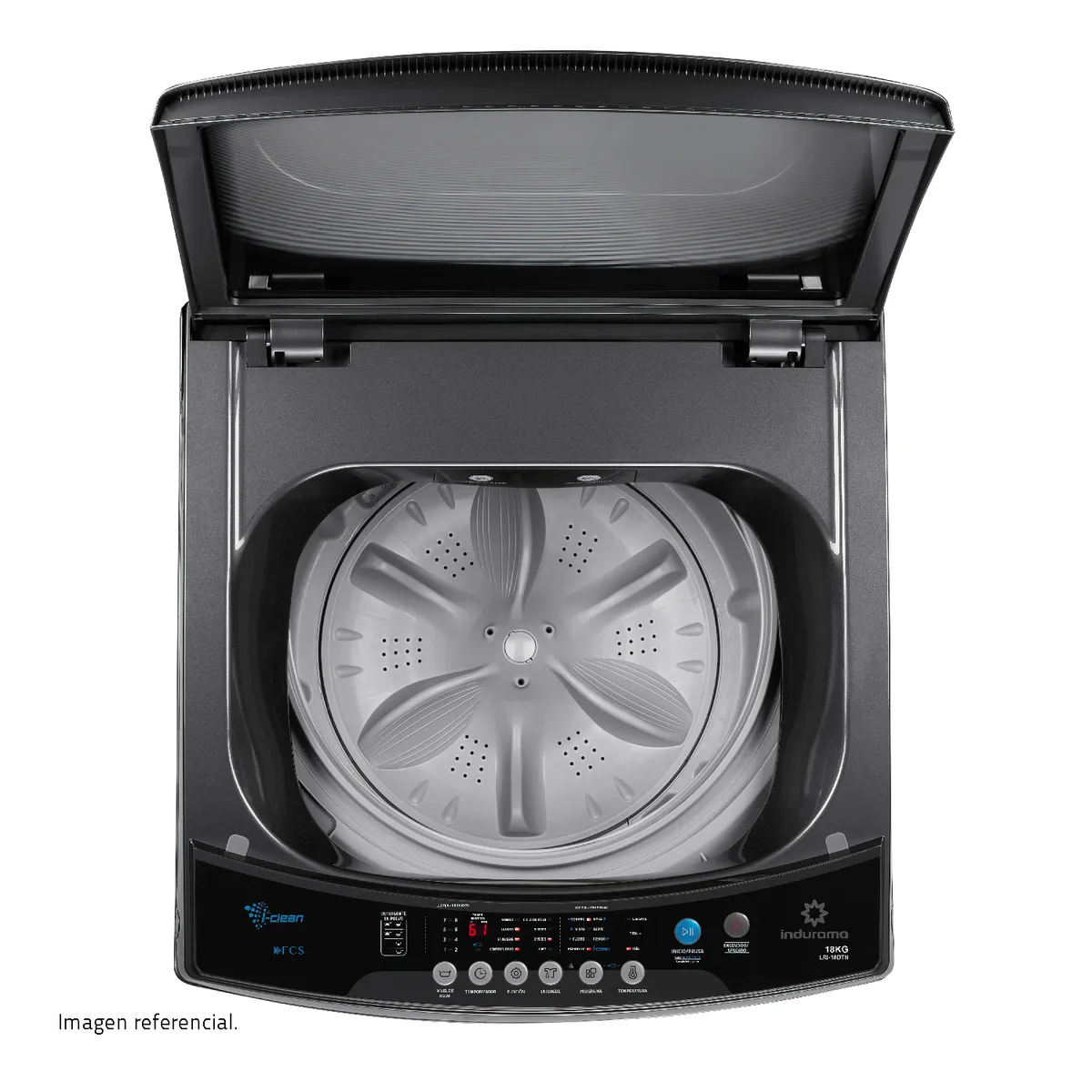 INDURAMA - Lavadora 18 Kg Carga Superior LRI-18DTN Titanio