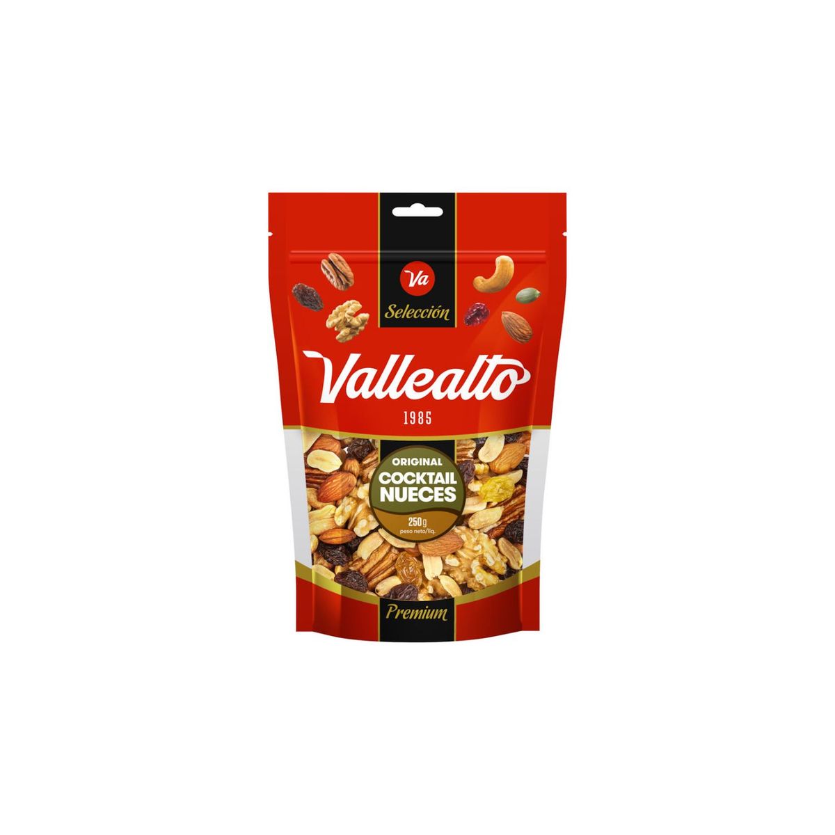 VALLEALTO - Premium Cocktail Nueces Vallealto Bolsa 250 g