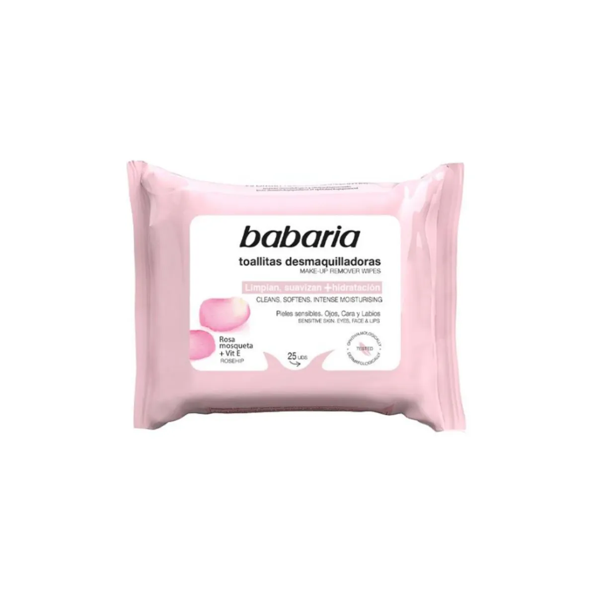 BABARIA - Toallitas Desmaquillantes Babaria Rosa Mosqueta Empaque 25 Und