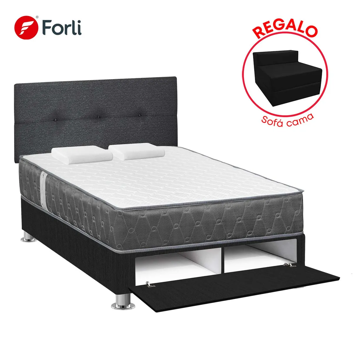 FORLI - Dormitorio Sabanera Acqua 2Plz+Sofa Cama