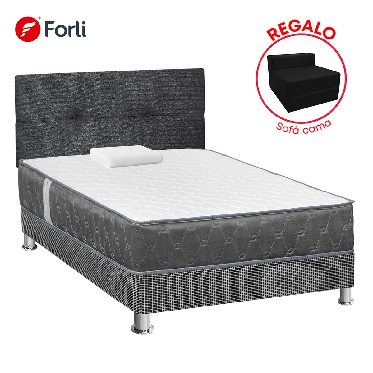 FORLI - Dormitorio Acqua 1.5Plz+Sofa Cama