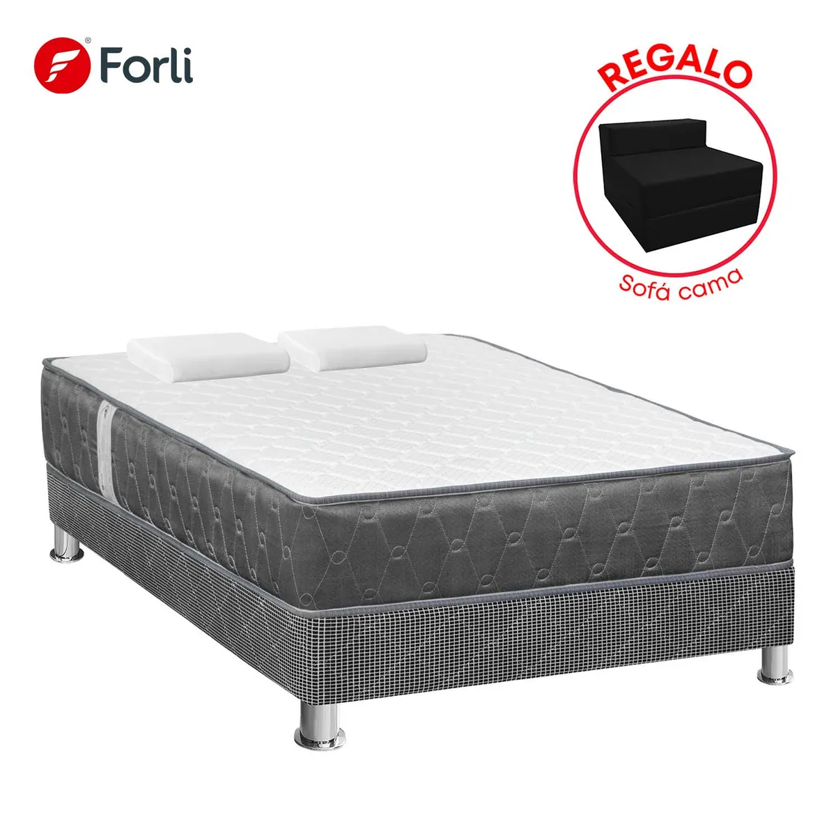 FORLI - CAMA AMERICANA ACQUA 2PLZ+SOFA CAMA