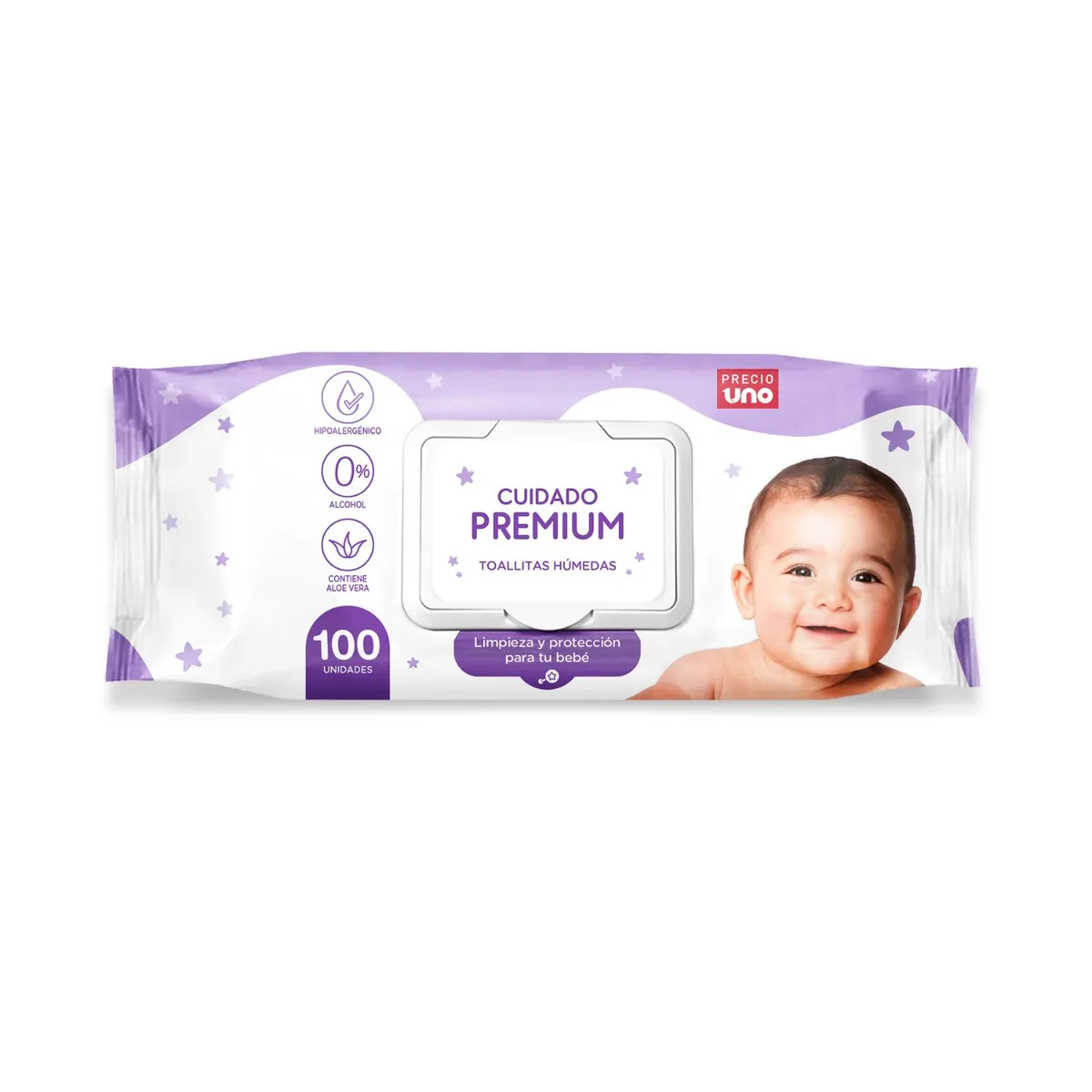 PRECIO UNO - Toallitas Húmedas Bebé Premium Precio Uno Empaque 100 Und