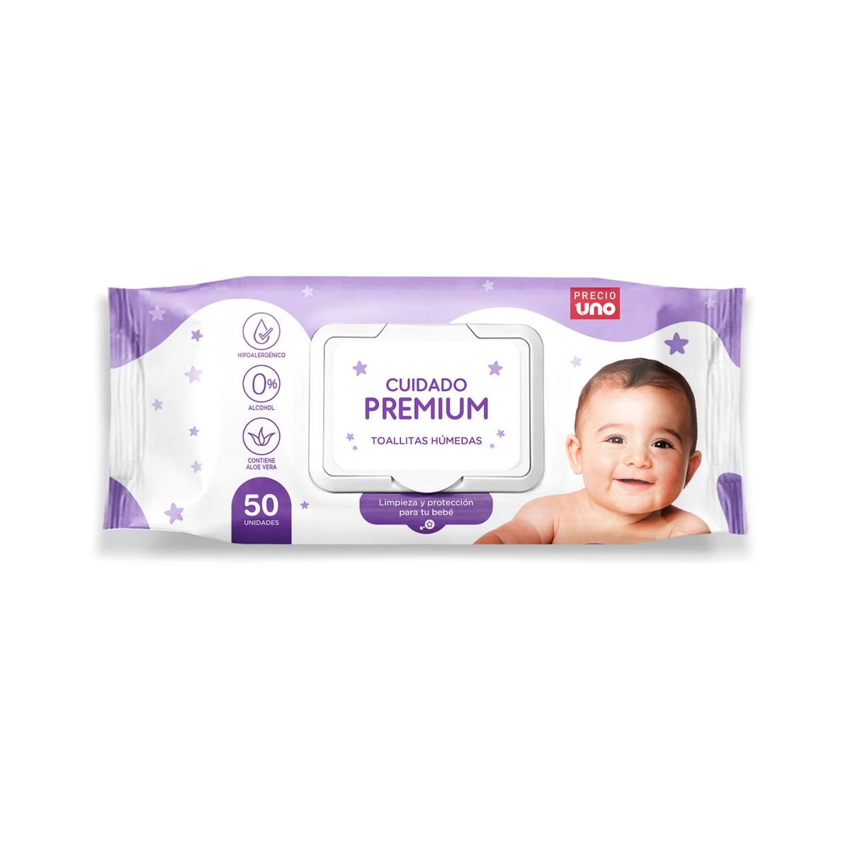PRECIO UNO - Toallitas Húmedas Bebé Premium Precio Uno Empaque 50 Und