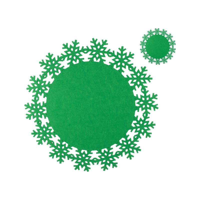 CASA JOVEN - SET INDIVIDUAL + POSA VASOS CALADO VERDE