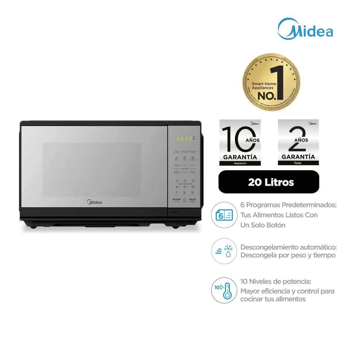 MIDEA - Microondas Midea MMDF07S2MB-PE Practia 20L