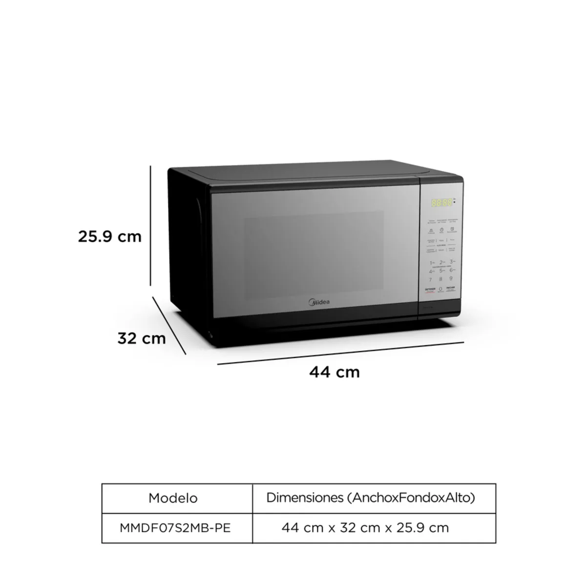 MIDEA - Microondas Midea MMDF07S2MB-PE Practia 20L