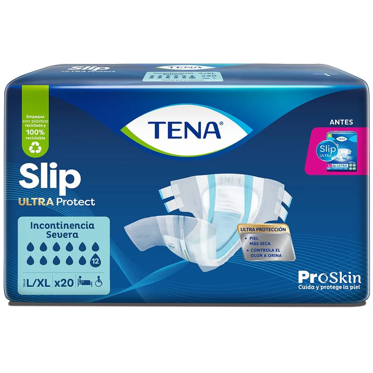 TENA - Pañal para Adulto Tena Slip Ultra Protect Empaque 20 Und