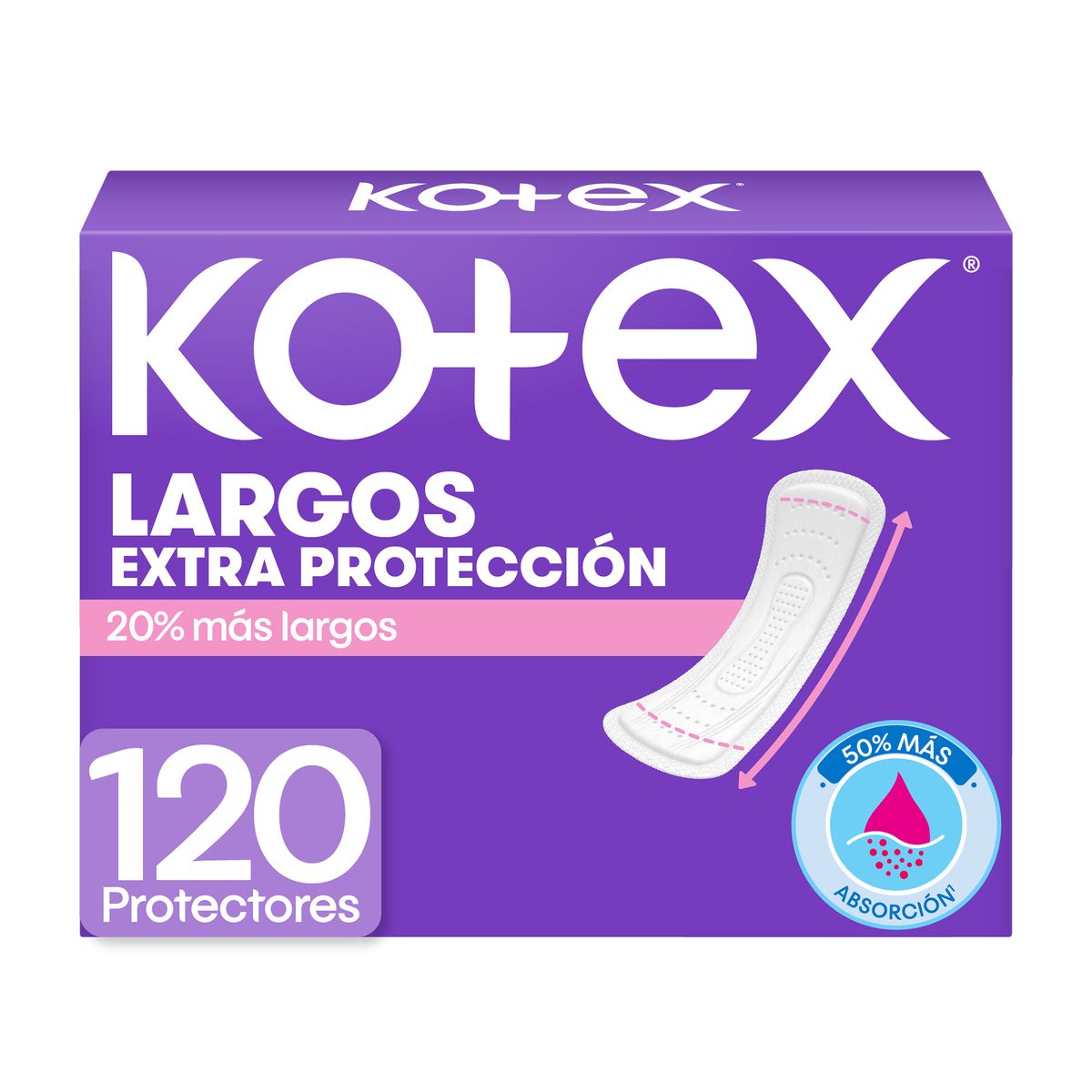 KOTEX - Protectores Diarios Kotex Antibacterial Caja 120 Und