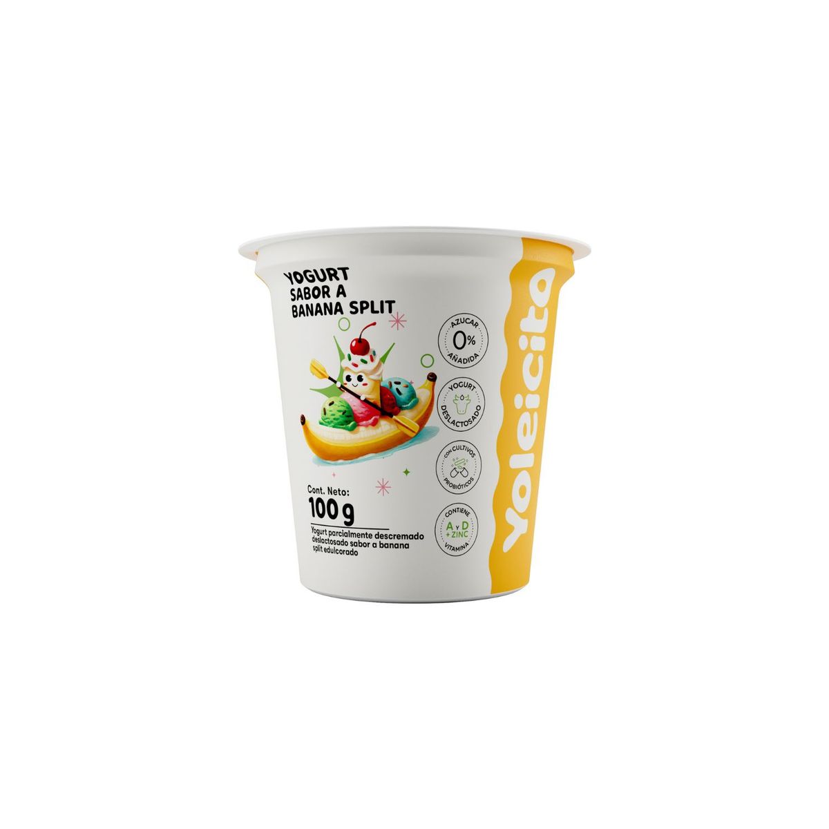 YOLEICITO - YOG YOLEICITO BANANA SPLIT VAS X 100G