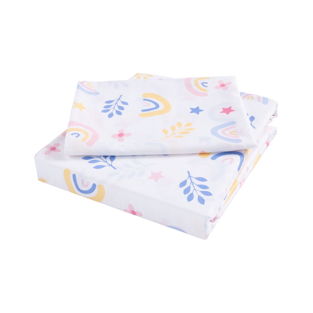 PRECIO UNO - Juego de Sábanas Infantil Arcoiris Pu 1.5Plz