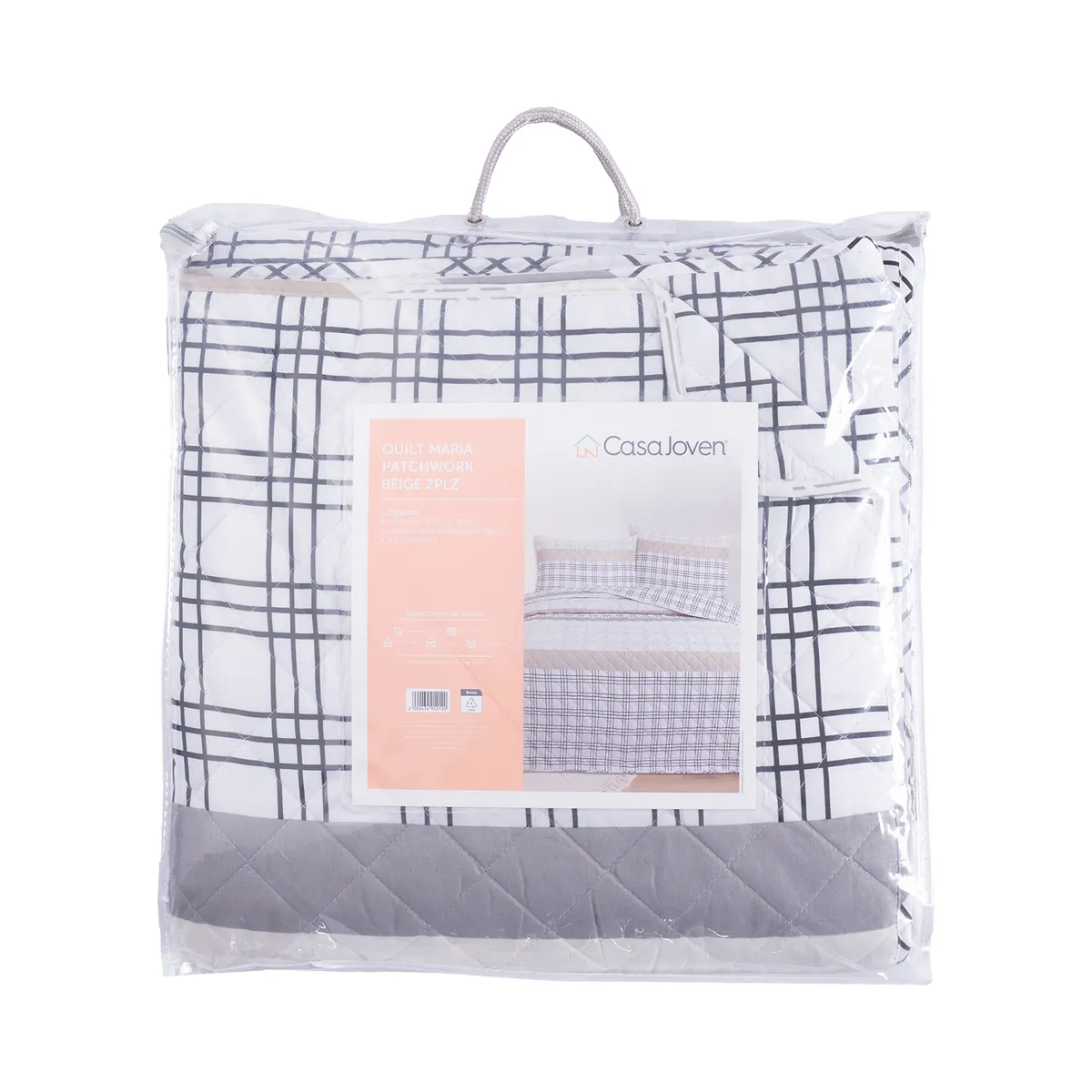 CASA JOVEN - Quilt Maria Patchwork Beige 2 Plz