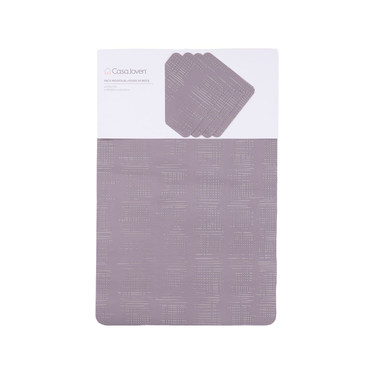 CASA JOVEN - Pack Individual + PosavasoX4 Beige