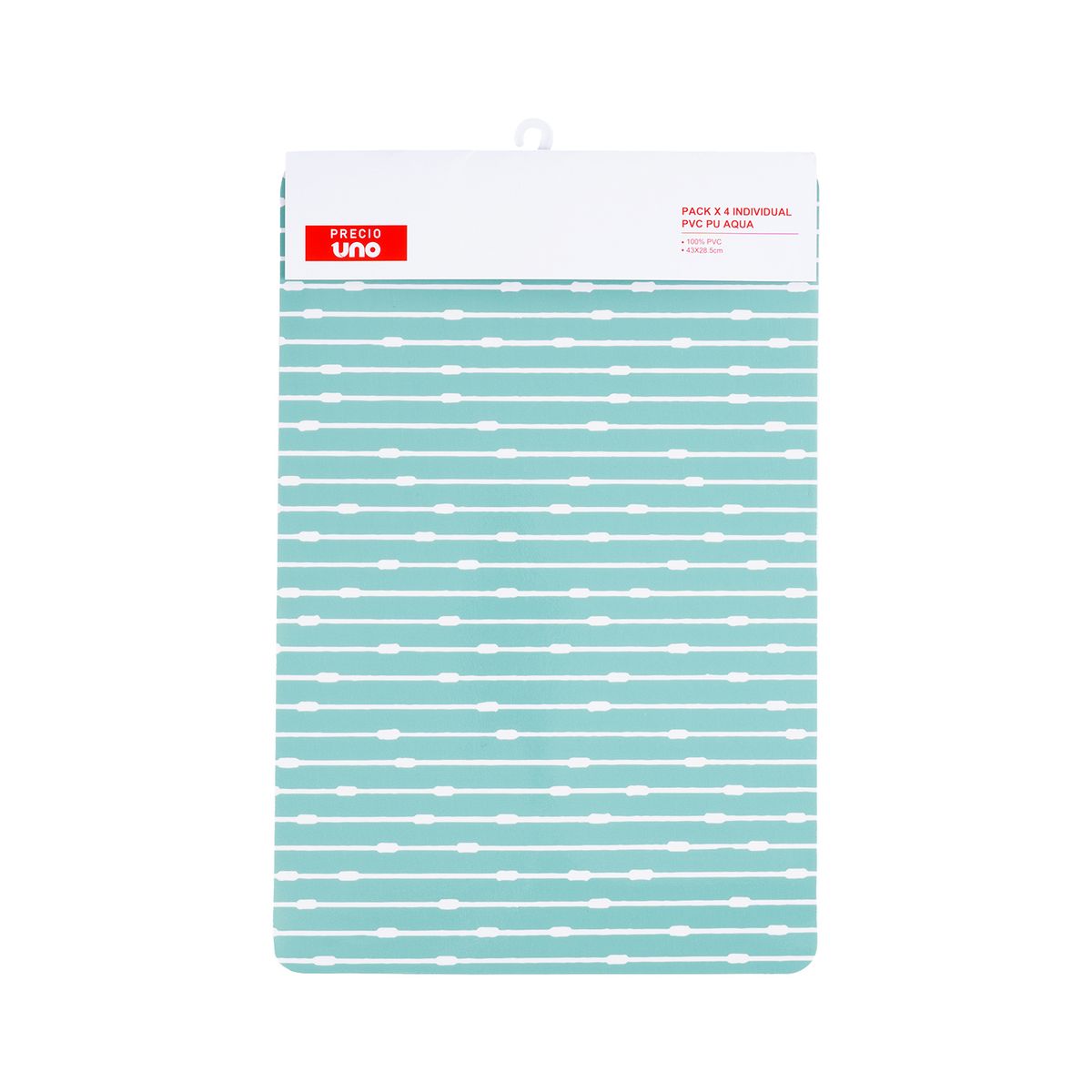 PRECIO UNO - Pack X 4 Individual Pvc Pu Aqua